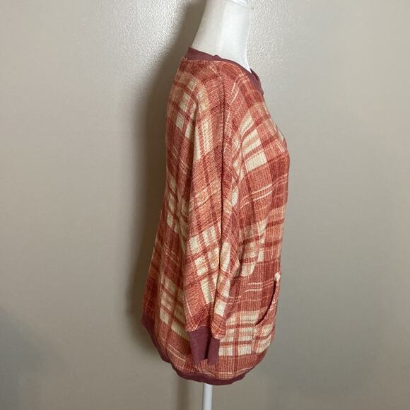 Taylor & Sage Plaid Knit Dolman Style Sweater Sz M - Picture 6 of 14